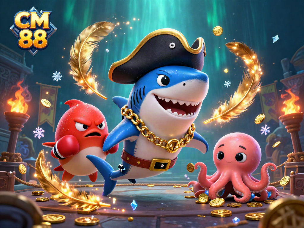 Engage with CM 88 in a vibrant 3D casino-themed illustration filled with action and excitement.