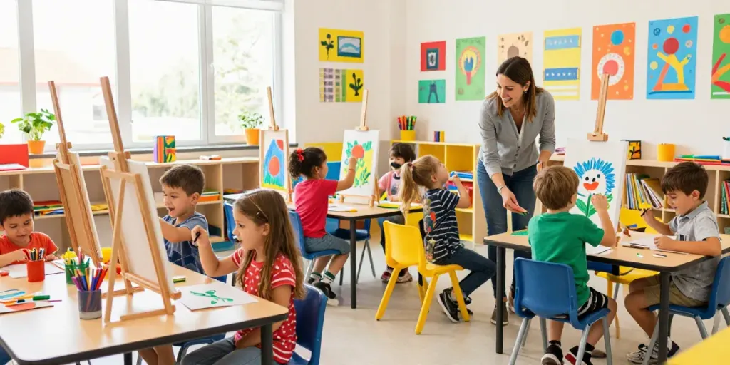 RUSUNTOTO menyediakan lingkungan belajar yang kreatif dengan anak-anak bermain dan belajar.