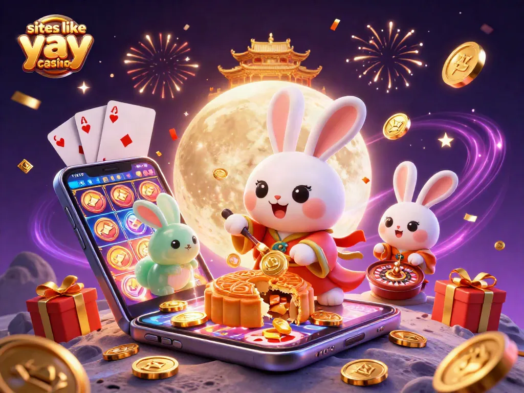 Experience stunning sites like yay casino with vibrant casino elements in this festive scene.