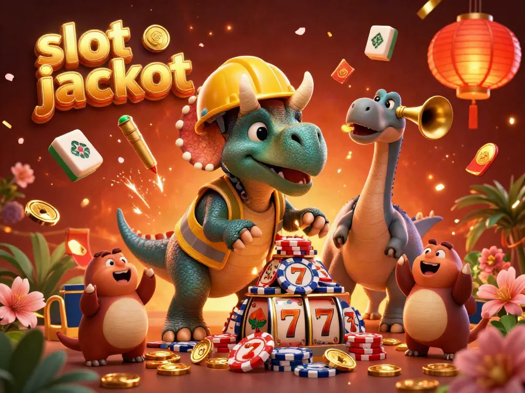 Celebrate wins with our vibrant illustration showcasing the slot jackpot theme through engaging 3D characters and casino elements.