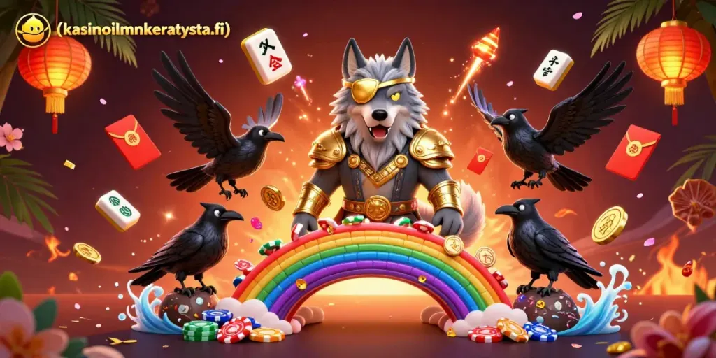 Engage with thrilling gameplay at kasinoilmankierratysta.fi, showcasing vibrant Norse-inspired elements.
