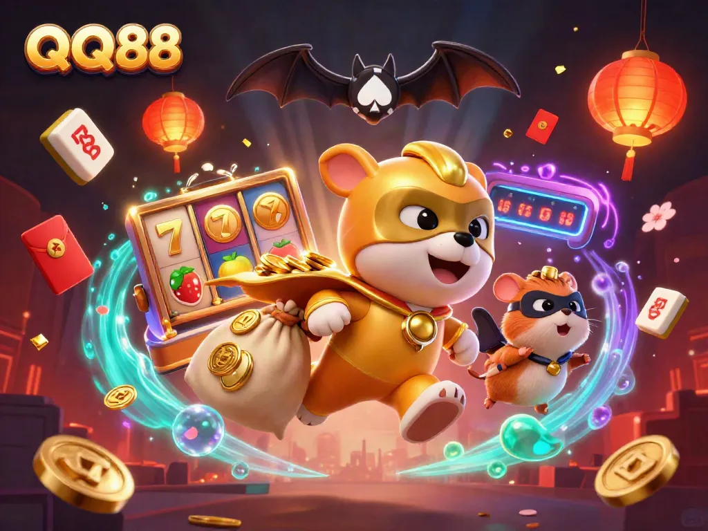 Engage with QQ88's vibrant casino experience featuring dynamic characters and rich game elements.