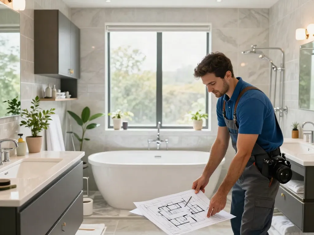Transformative bathroom remodeling in Kirkland WA, featuring a luxurious soaking tub and modern fixtures.