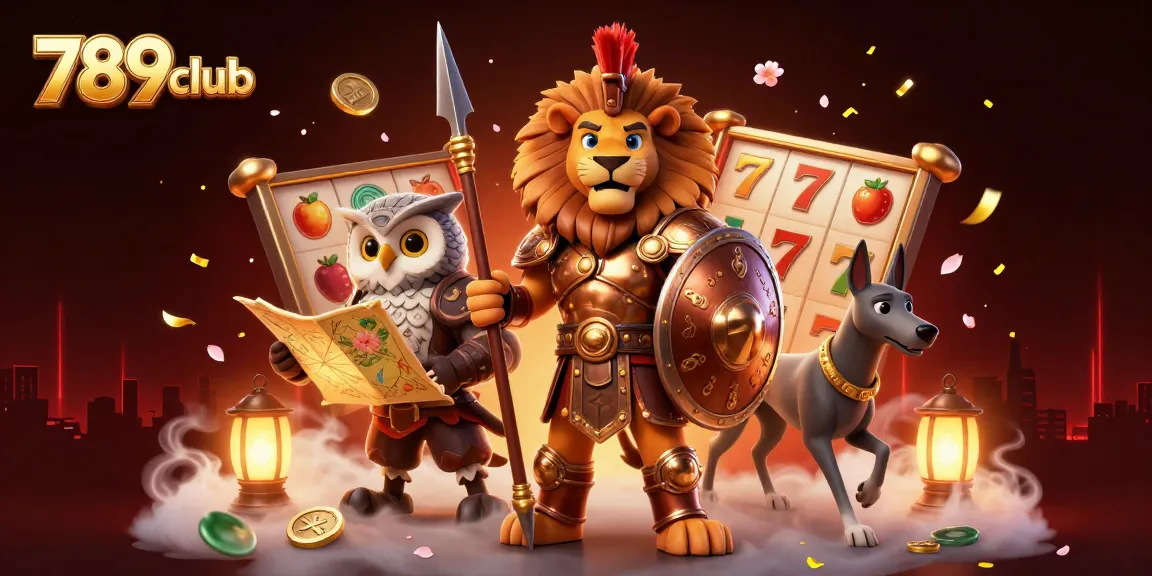 Play exciting games like slots at 789club with engaging characters and vibrant casino elements.