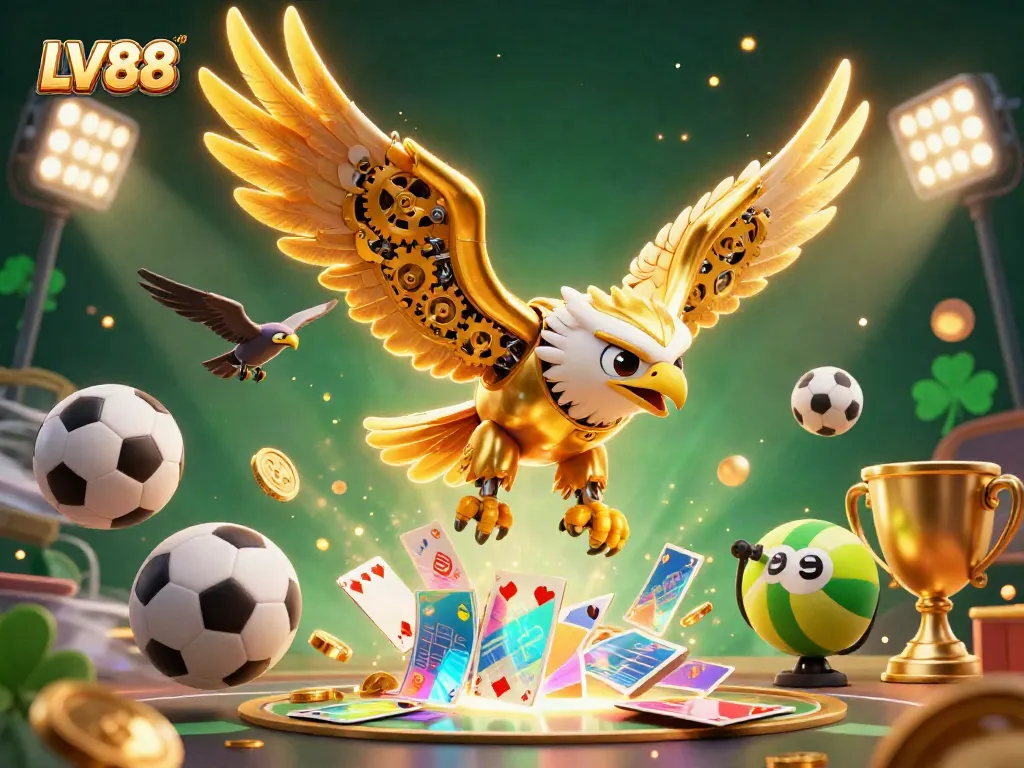 Experience elevated gaming adventures with LV88's vibrant casino illustration featuring dynamic elements.