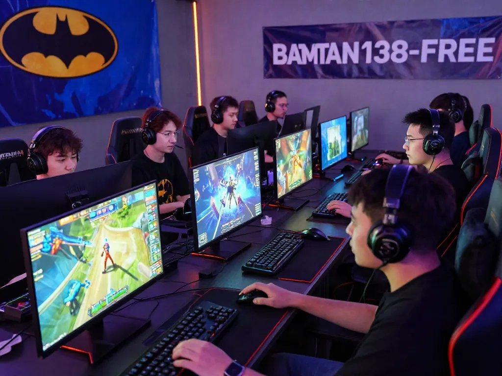 Players enjoying intense gaming sessions on batman138 platform with vibrant lighting.