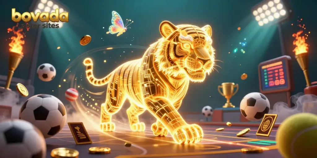 Engage with Bovada sister sites in vibrant 3D casino scenes filled with sports excitement.