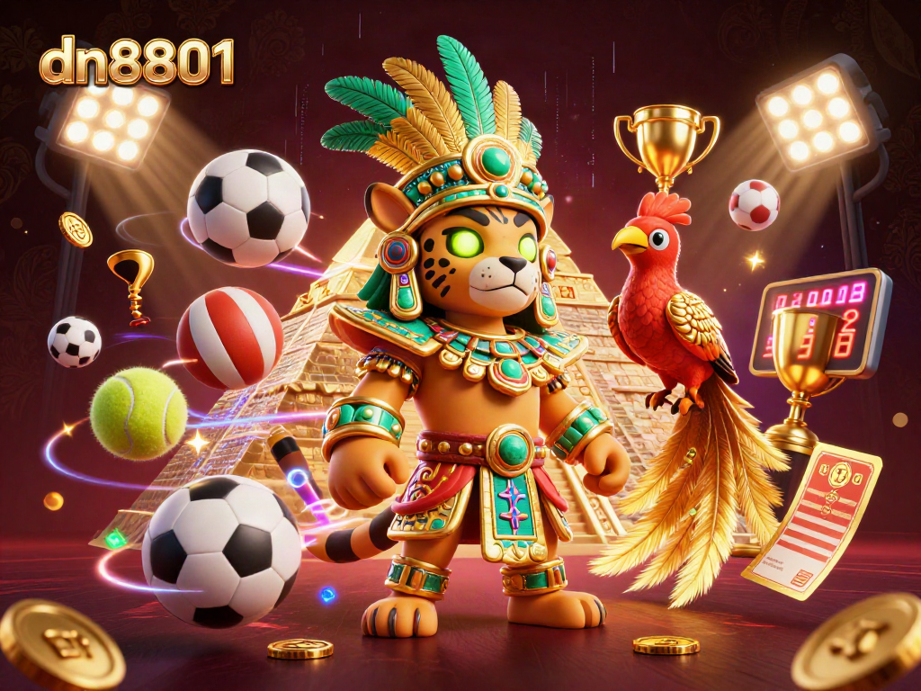 Experience winning action with dn8801's sports betting excitement, featuring dynamic characters and vibrant elements.